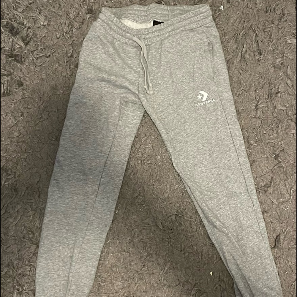 Womens Grey Converse Jogger Sweatpants Small